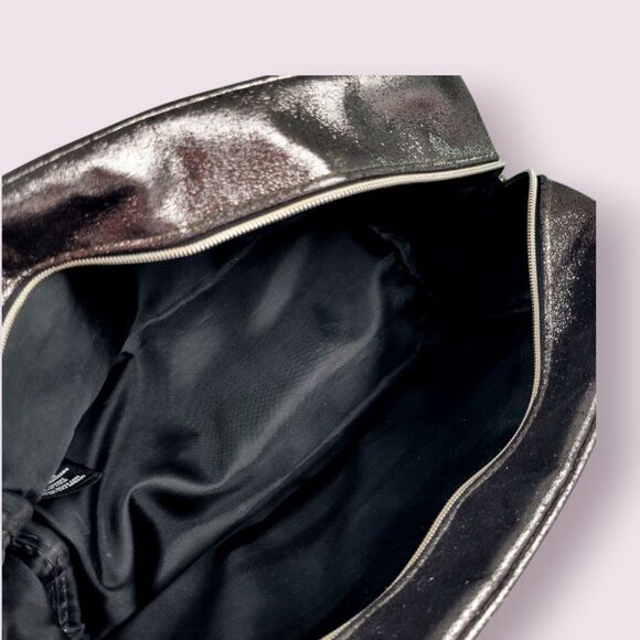 Travel-Ready Coach Fragrance PinkSilver Shimmer Toiletry Cosmetic Bag Pouch Case - Picture 6 of 12